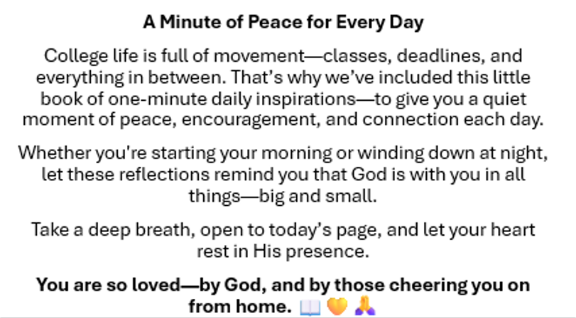 October Catholic College Care Package - Midterms Peace & Prayer Box