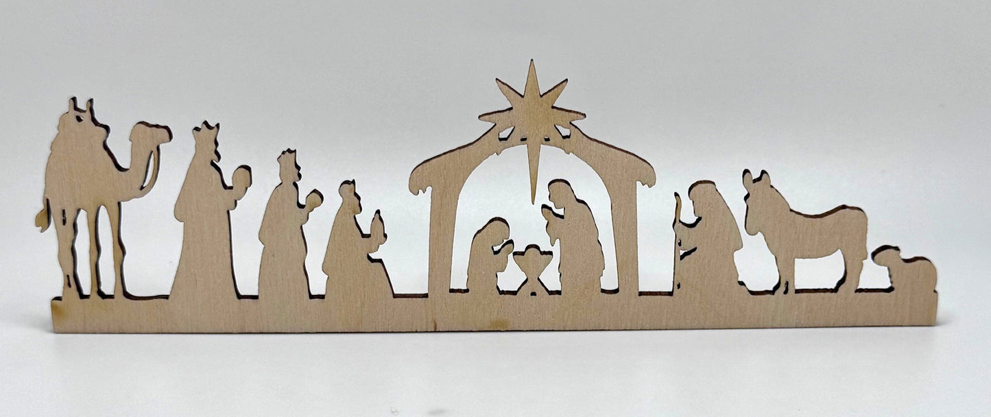 Small Wooden Nativity Scene included in SendThemLove.com's December Catholic College Care Package